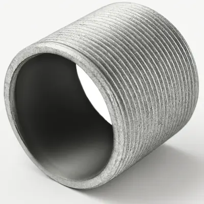 BS EN 10241 Heavy tubular galvanised mild steel running nipple. Male BSP threaded.