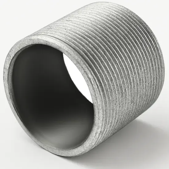 BS EN 10241 Heavy tubular galvanised mild steel running nipple. Male BSP threaded.