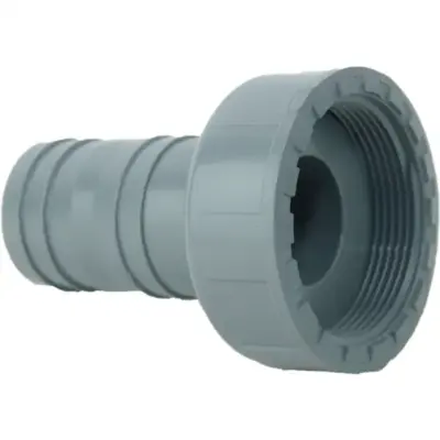 HN62 ABS Plastic hose adapter with female BSPP threaded end. PN10 Rated, imperial/inch fitting conforming to BS 5392-1