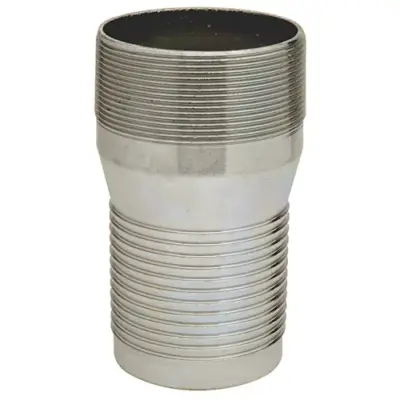 BSP Male threaded mild steel hose adapter, also known as a hosetail.