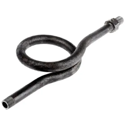 Male BSP threaded mild steel pigtail or ring type syphon for gauges