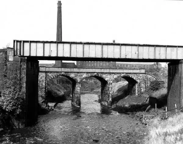 Mill producing Donkey stones at the side of a river