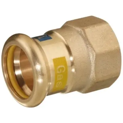 Aquagas M Profile press fit x BSP Female threaded straight adapter