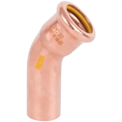 M-Press Aquagas M Profile x plain OD press fit male/female 45 degree bend