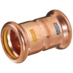 AquaGas press fit copper straight coupling