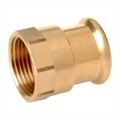M-Press copper M-profile press fit x BSP female threaded straight adapter. EPDM Seal, PN16 rated, WRAS Approved.