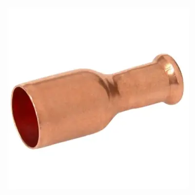 M-Press copper M-profile press fit x plain OD straight reducer. EPDM Seal, PN16 rated, WRAS Approved.