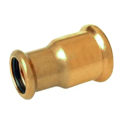 M-Press copper M-profile press fit straight reducing coupling. EPDM Seals, PN16 rated, WRAS Approved.