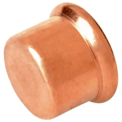 M-Press copper steam M-profile press fit end cap. PN7 Rated, FEPM Aflas seals.