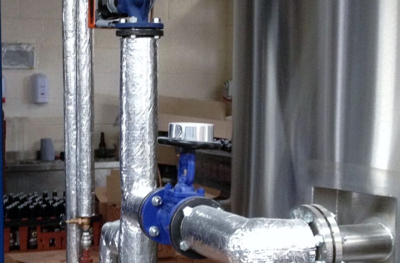 A Steam brewing system at a brewery
