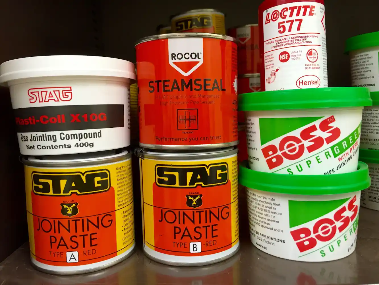 Our range of thread sealants, available online or at our trade counter.