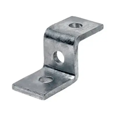 Unistrut P1045 Galvanised mild steel flat plate Z shape 3 hole channel bracket with M12 bolt holes