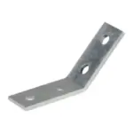 Unistrut P1074 Galvanised mild steel flat plate 45 degree 4 hole channel bracket with M12 bolt holes