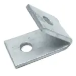 Unistrut P1186 Galvanised mild steel flat plate acute 45 degree 2 hole channel bracket with M12 bolt holes