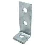 Unistrut P1326 Galvanised mild steel flat plate L shape 90 degree 3 hole channel bracket with M12 bolt holes
