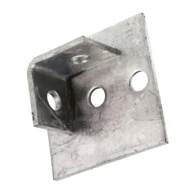 Unistrut P2072-S1 Galvanised mild steel channel fixing base with 4x M12 bolt holes