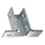 Unistrut P2346 Galvanised mild steel 8 hole wing fitting for Unistrut channel, brackets, nuts and bolts. M12 holes.