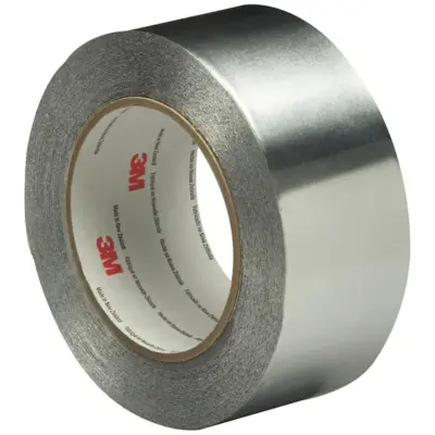 Venture Aluminium foil tape for sealing HVAC systems and pipe insulation. 50m roll, 2 inches wide.