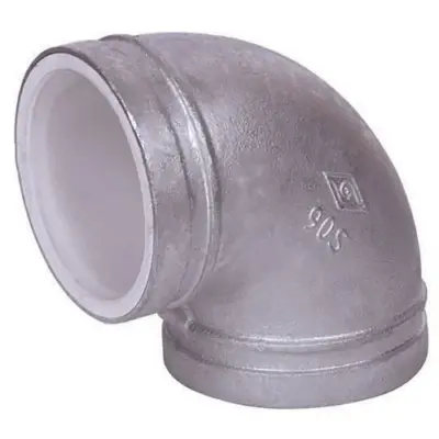 Viking 90S Galvanised ductile iron grooved 90 degree elbow, short radius